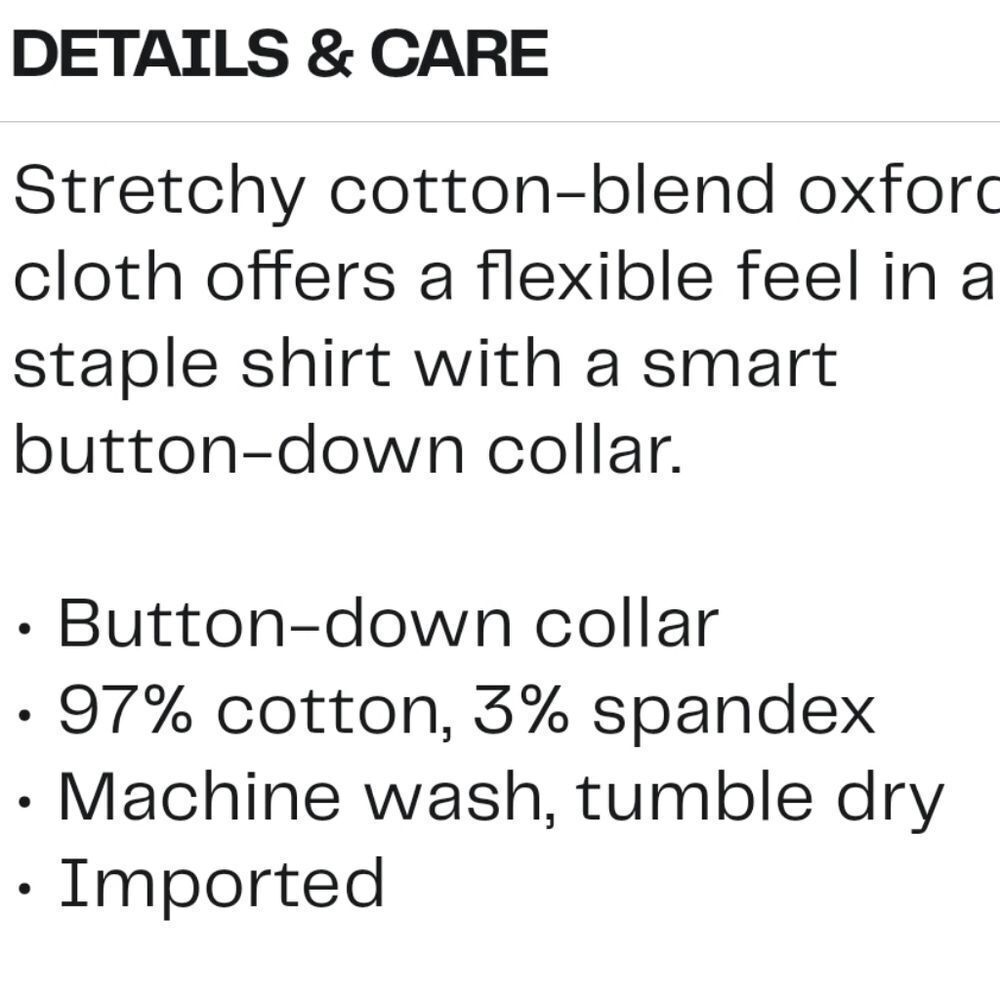 14th & Union Stretch COTTON Oxford Men's White Button-Down Shirt - Picture 4 of 5